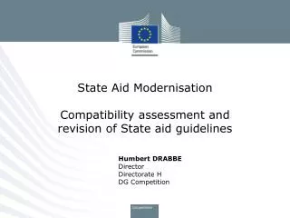 State Aid Modernisation Compatibility assessment and revision of State aid guidelines