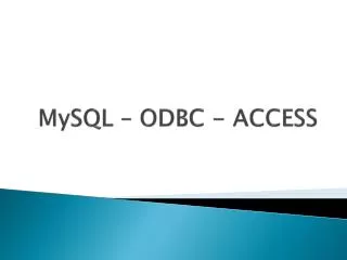 mysql odbc access