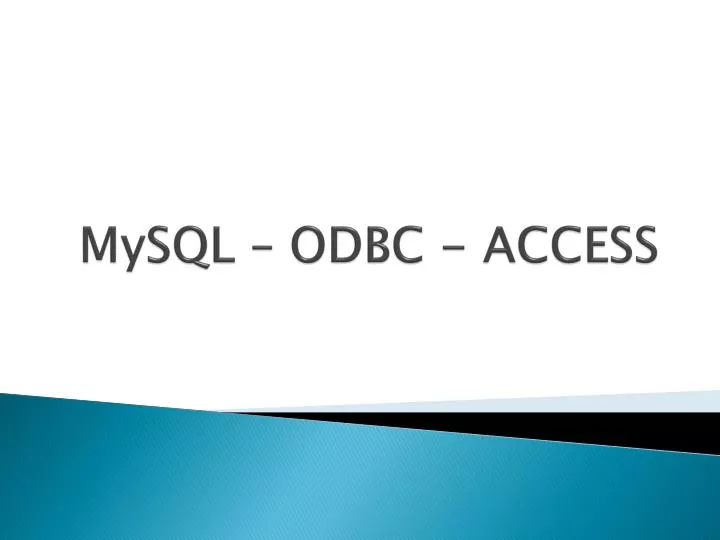 mysql odbc access