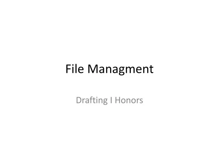 file managment