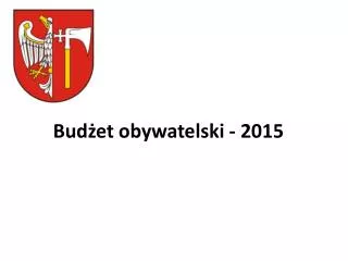 Budżet obywatelski - 2015