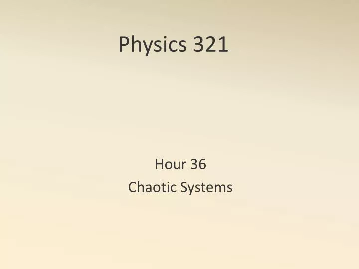 physics 321