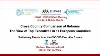 Cross Country Comparison of Reforms The View of Top Executives in 11 European Countries