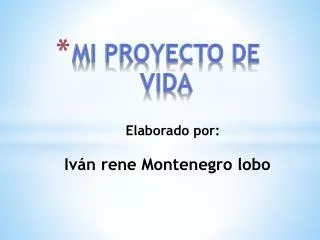 mi proyecto de vida
