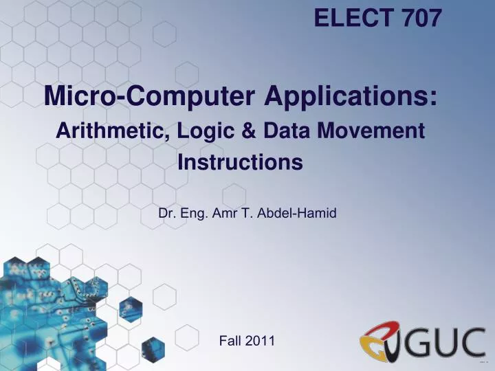 micro computer applications arithmetic logic data movement instructions