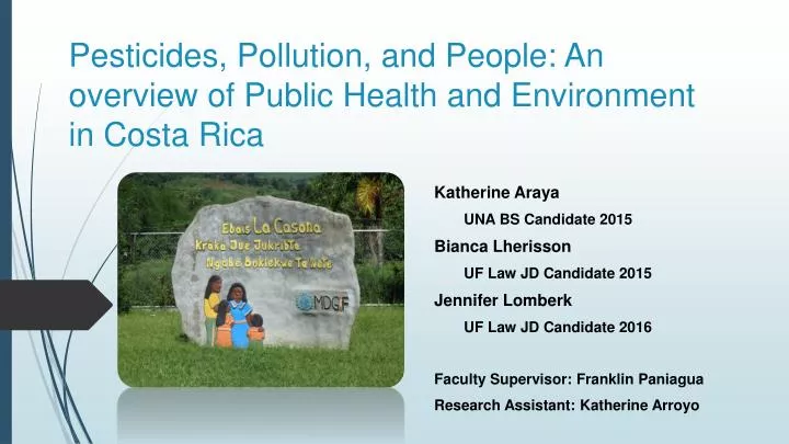 pesticides pollution and people an overview of public health and environment in costa rica