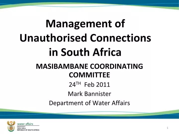 management of unauthorised connections in south africa