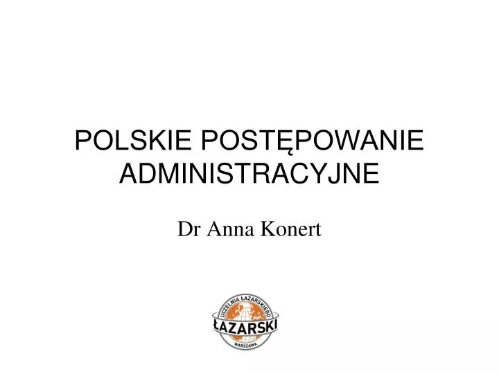polskie post powanie administracyjne