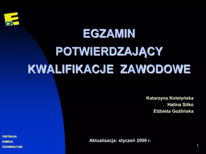 egzamin potwierdzaj cy kwalifikacje zawodowe