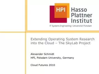 extending operating system research into the cloud the skylab project