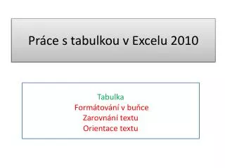 pr ce s tabulkou v excelu 2010