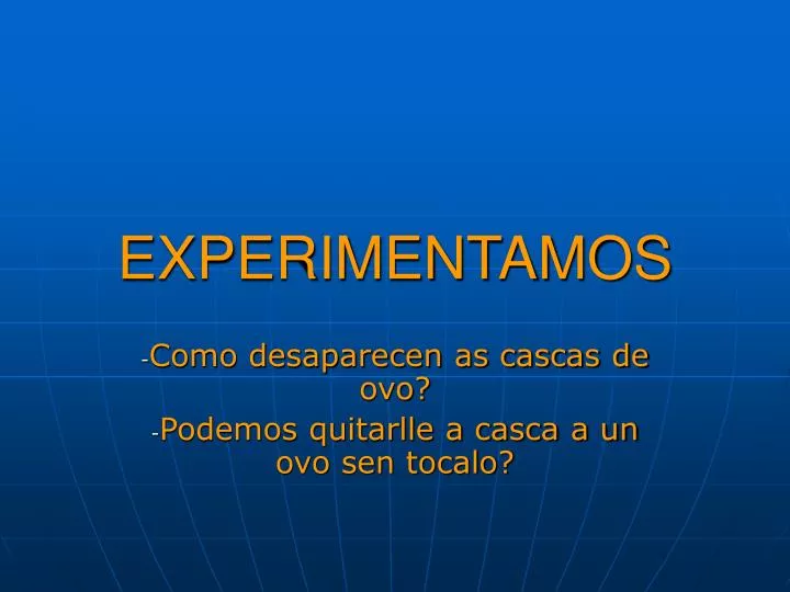 experimentamos