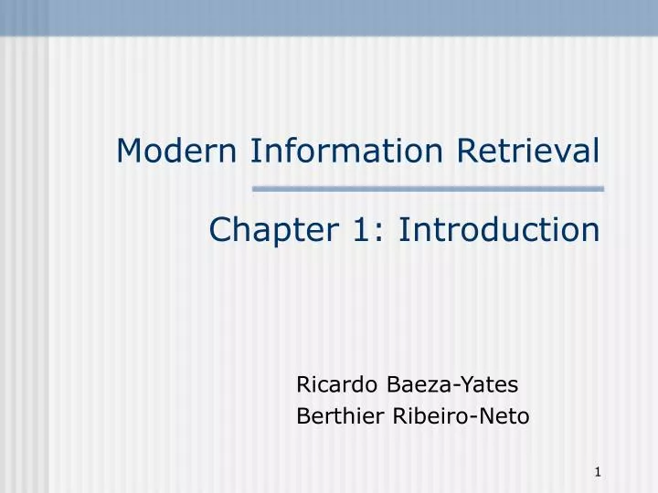 modern information retrieval chapter 1 introduction