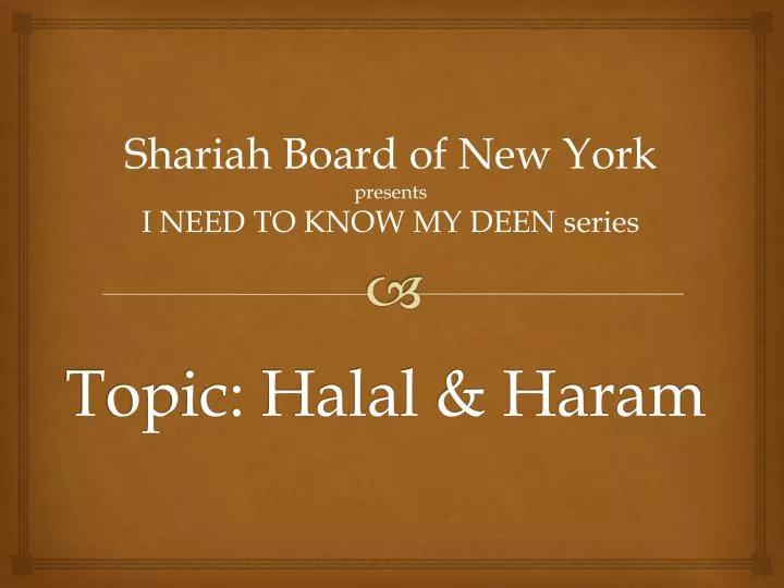 topic halal haram