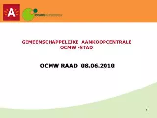 gemeenschappelijke aankoopcentrale ocmw stad