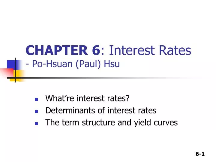 chapter 6 interest rates po hsuan paul hsu