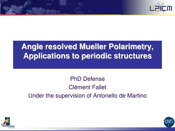 angle resolved mueller polarimetry applications to periodic structures