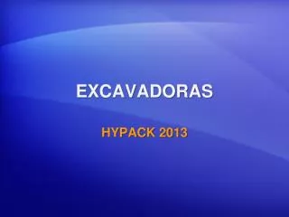excavadoras