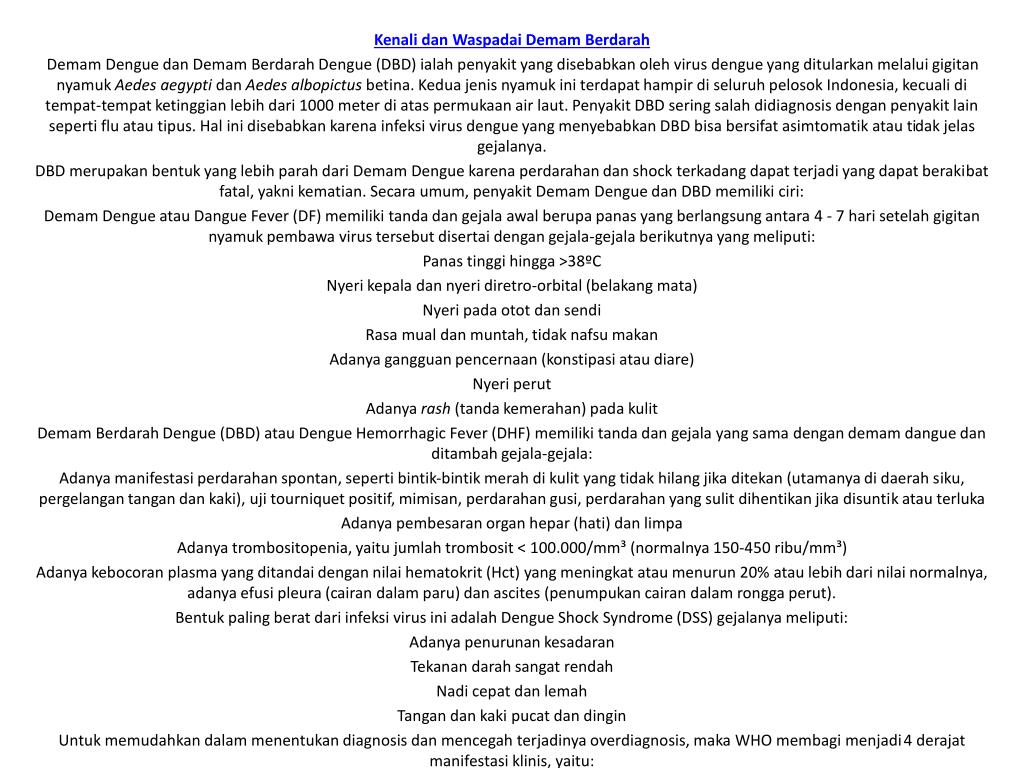 Kenali dan Waspadai Demam Berdarah - slide 1
