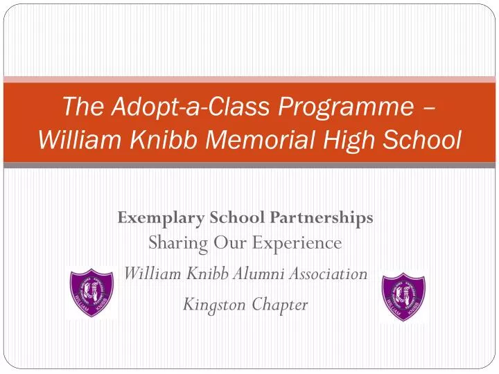 the adopt a class programme william knibb memorial high school