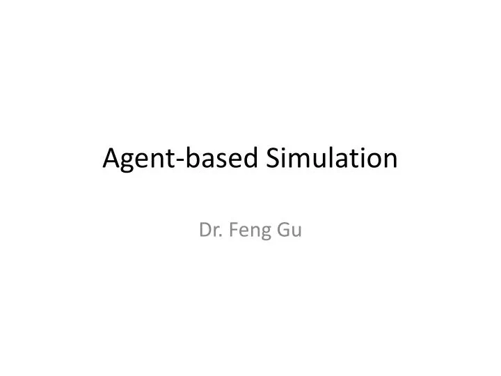 agent based simulation