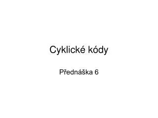 cyklick k dy