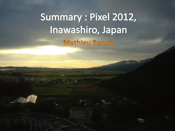 summary pixel 2012 inawashiro japan