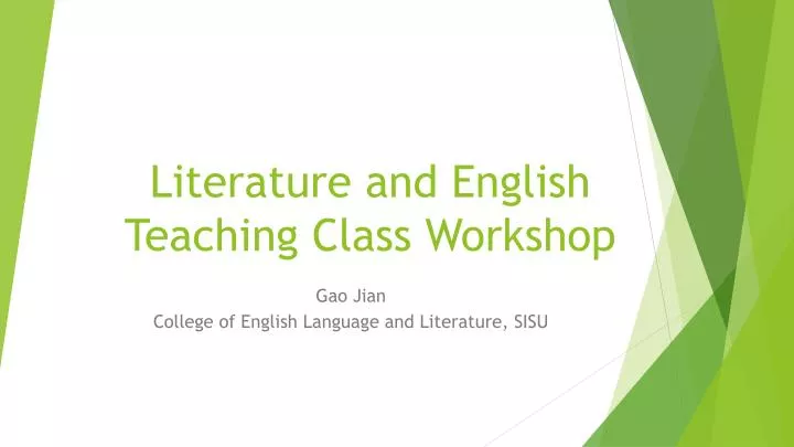 literature and english teaching class workshop