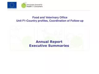 Annual Report Executive Summaries