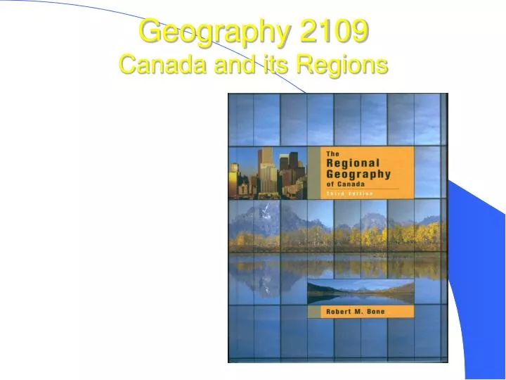 geography 2109 canada and its regions