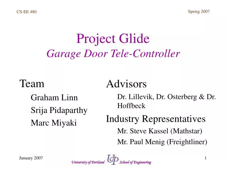 project glide garage door tele controller