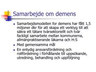 samarbejde om demens