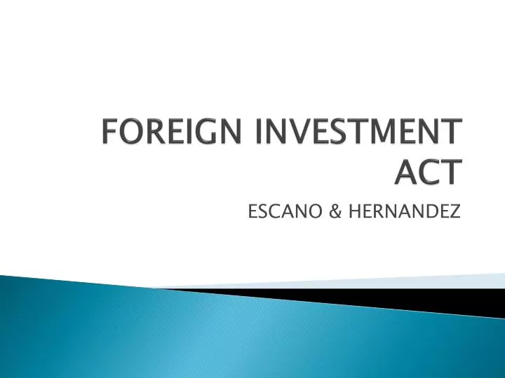 foreign investment act
