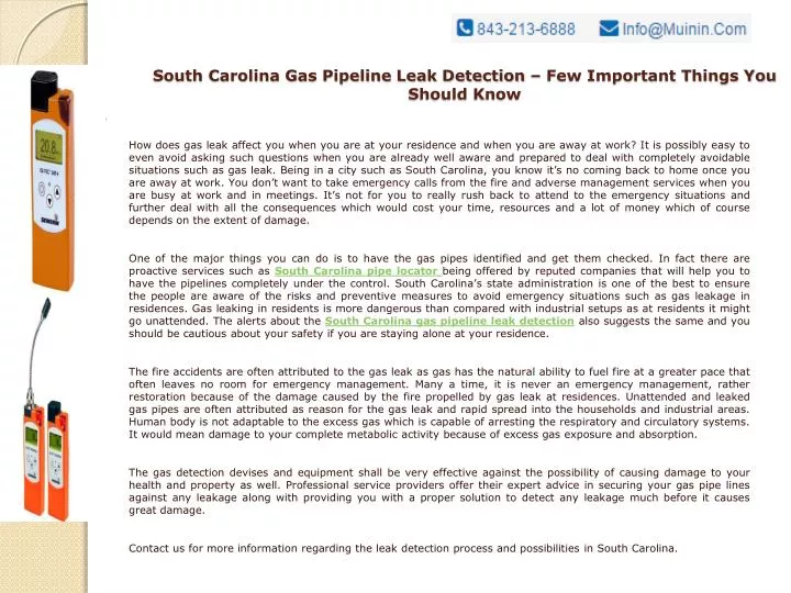 south carolina gas pipeline leak detection few important things you should know