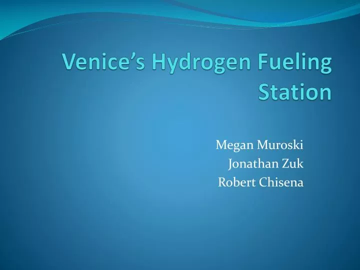 venice s hydrogen fueling station