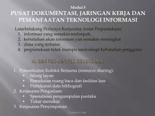 a bentuk bentuk kerjasama