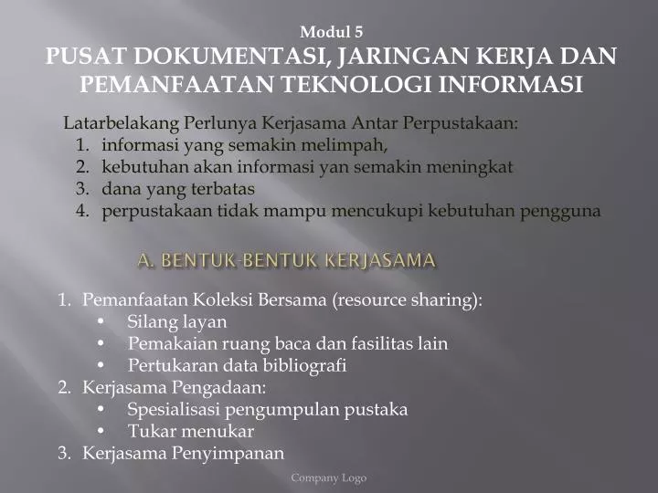 a bentuk bentuk kerjasama