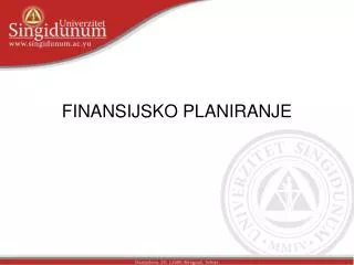 finansijsko planiranje