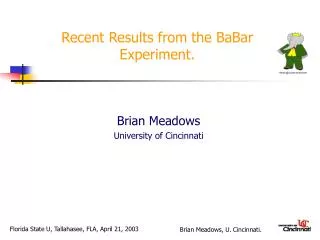 Recent Results from the BaBar Experiment.