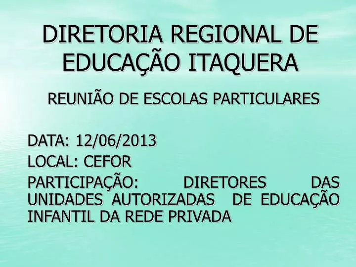 diretoria regional de educa o itaquera