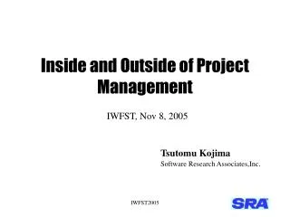 Inside and Outside of Project Management