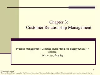 Chapter 3: Customer Relationship Management