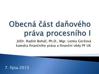 obecn st da ov ho pr va procesn ho i