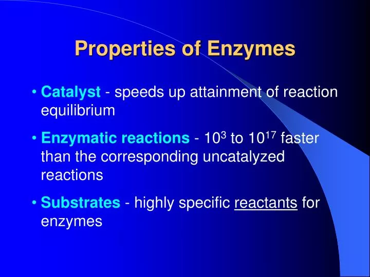 properties of enzymes