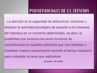 psicofisiologia de la atenci n