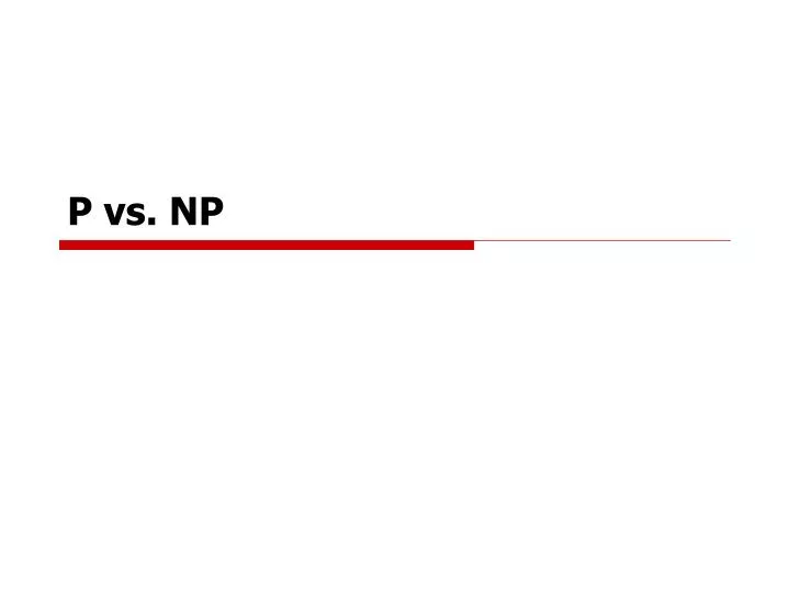 p vs np