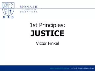 1st Principles: JUSTICE