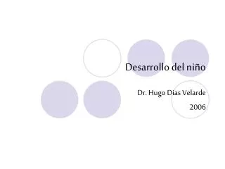 desarrollo del ni o