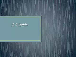 c s lewis