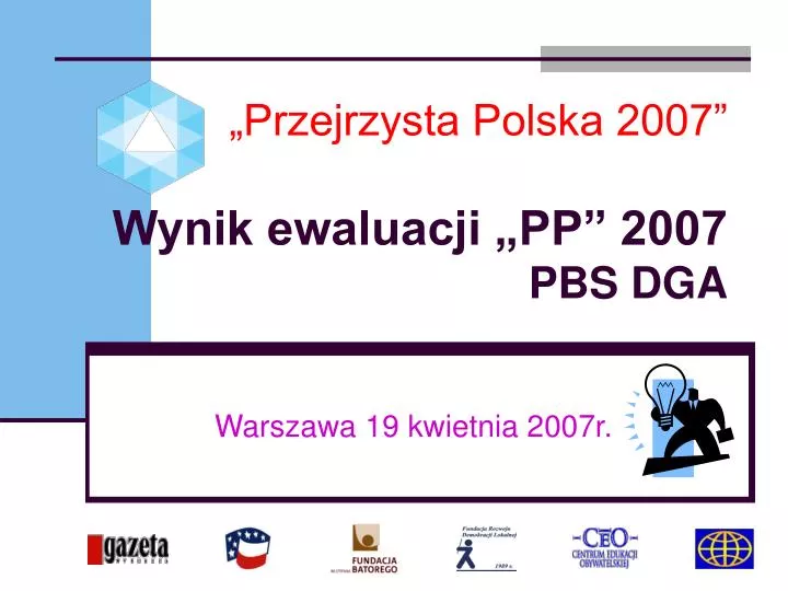 przejrzysta polska 2007 wynik ewaluacji pp 2007 pbs dga